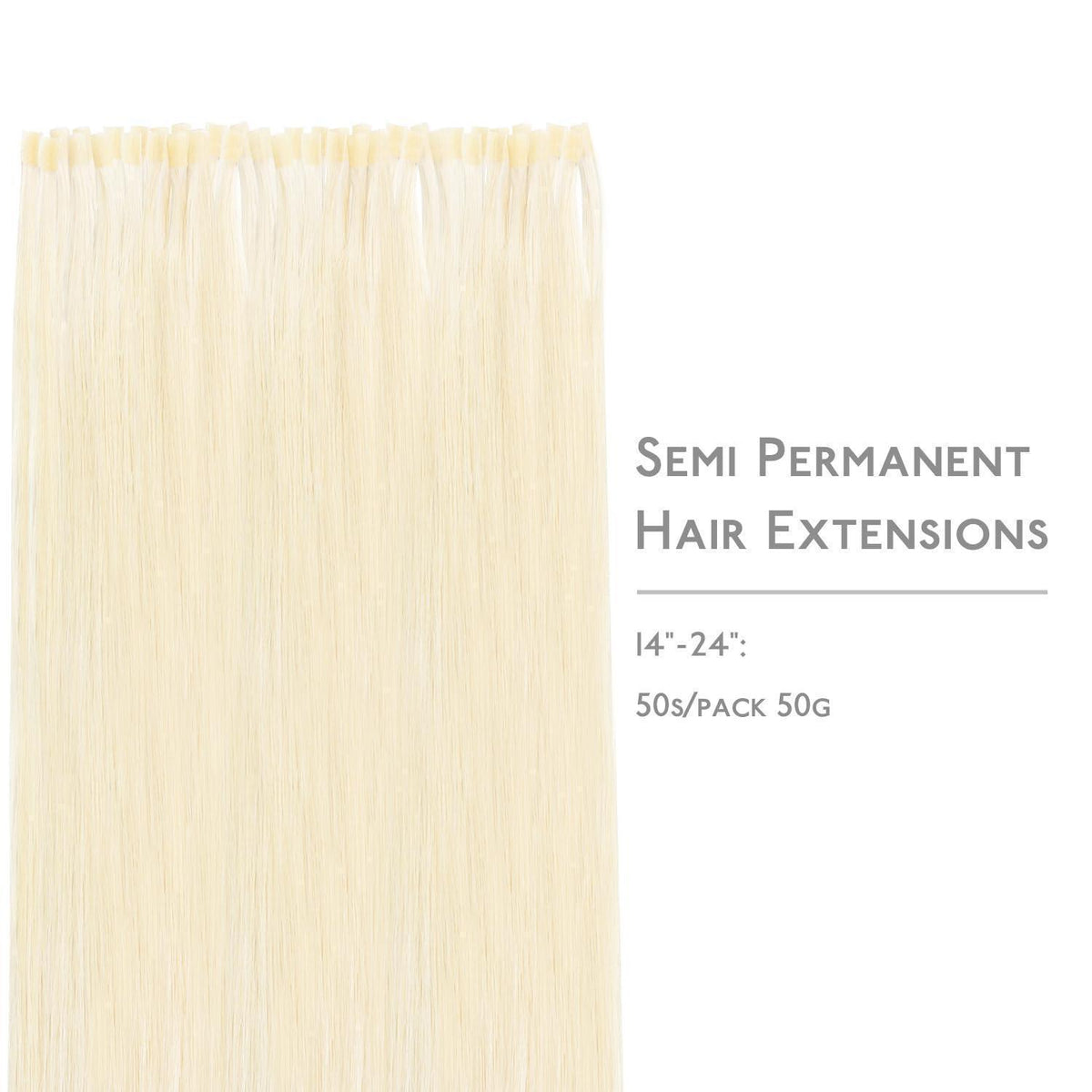 Echthaar Extensions U-Tip Platinblond 60cm