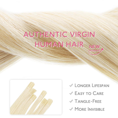 Echthaar Extensions U-Tip Platinblond 60cm