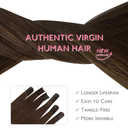 Echthaar Extensions Bonding 50cm Schokoladenbraun