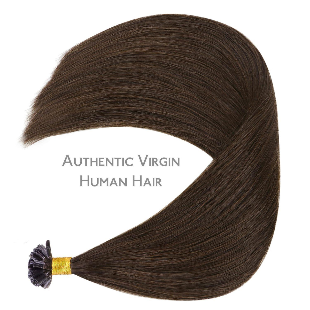 Echthaar Extensions Bonding 50cm Schokoladenbraun