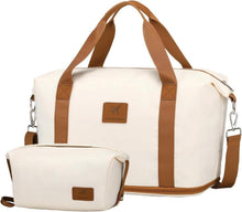 British Traveller Reisetasche Damen Sporttasche Wasserdicht Beige