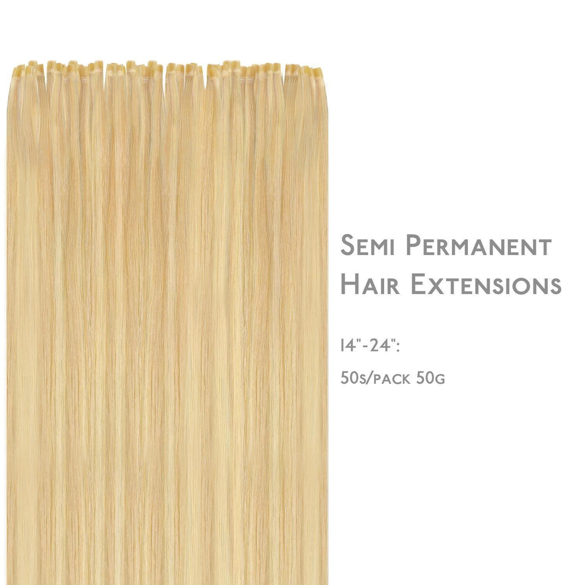 Echthaar Extensions Bonding Hellblond Highlights 55cm