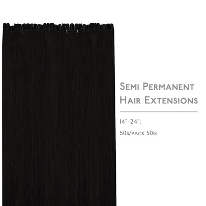 Echthaar Extensions U-Tip Tief Schwarz 55cm