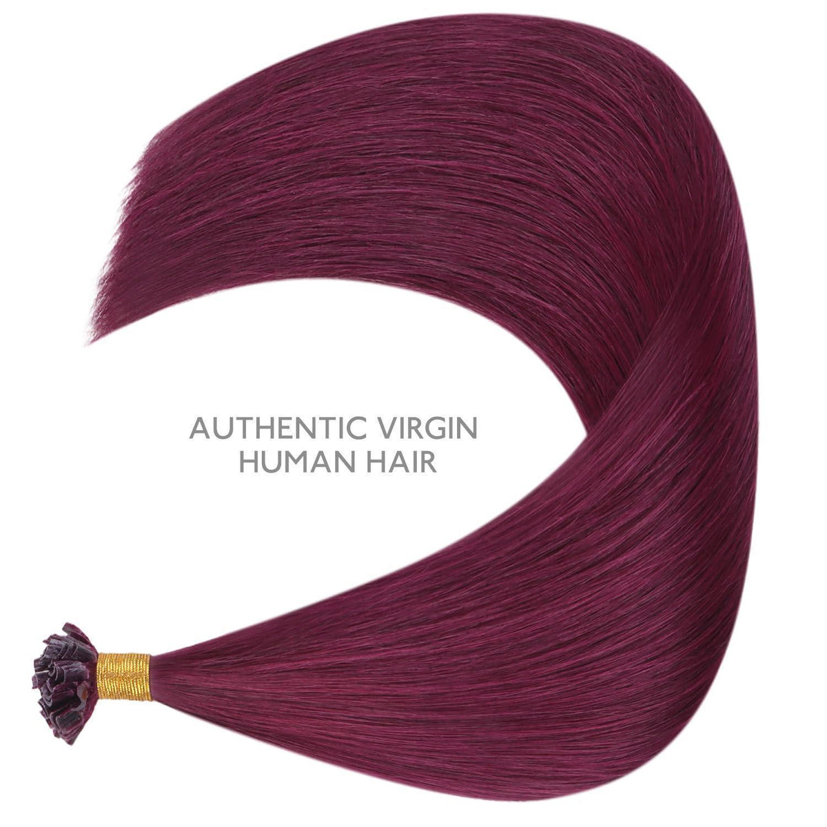 Echthaar Extensions U-Tip Burgund 55cm - 50g