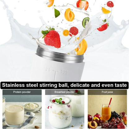 Protein Shaker Edelstahl 750ML Weiß mit Mischball BPA-frei Auslaufsicher
