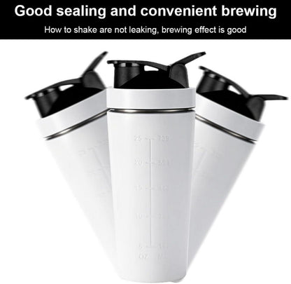 Protein Shaker Edelstahl 750ML Weiß BPA-frei Auslaufsicher