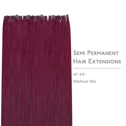 Echthaar Extensions U-Tip Burgund 50cm - 50g