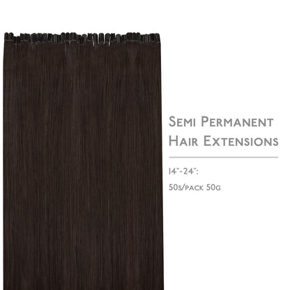 Echthaar Extensions U-Tip Schokoladenbraun 60cm
