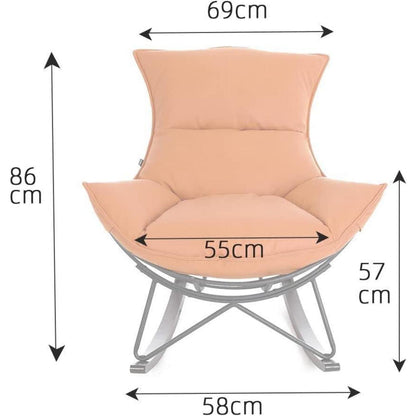 Moderner Schaukelsessel mit gepolstertem Sitz – Orange