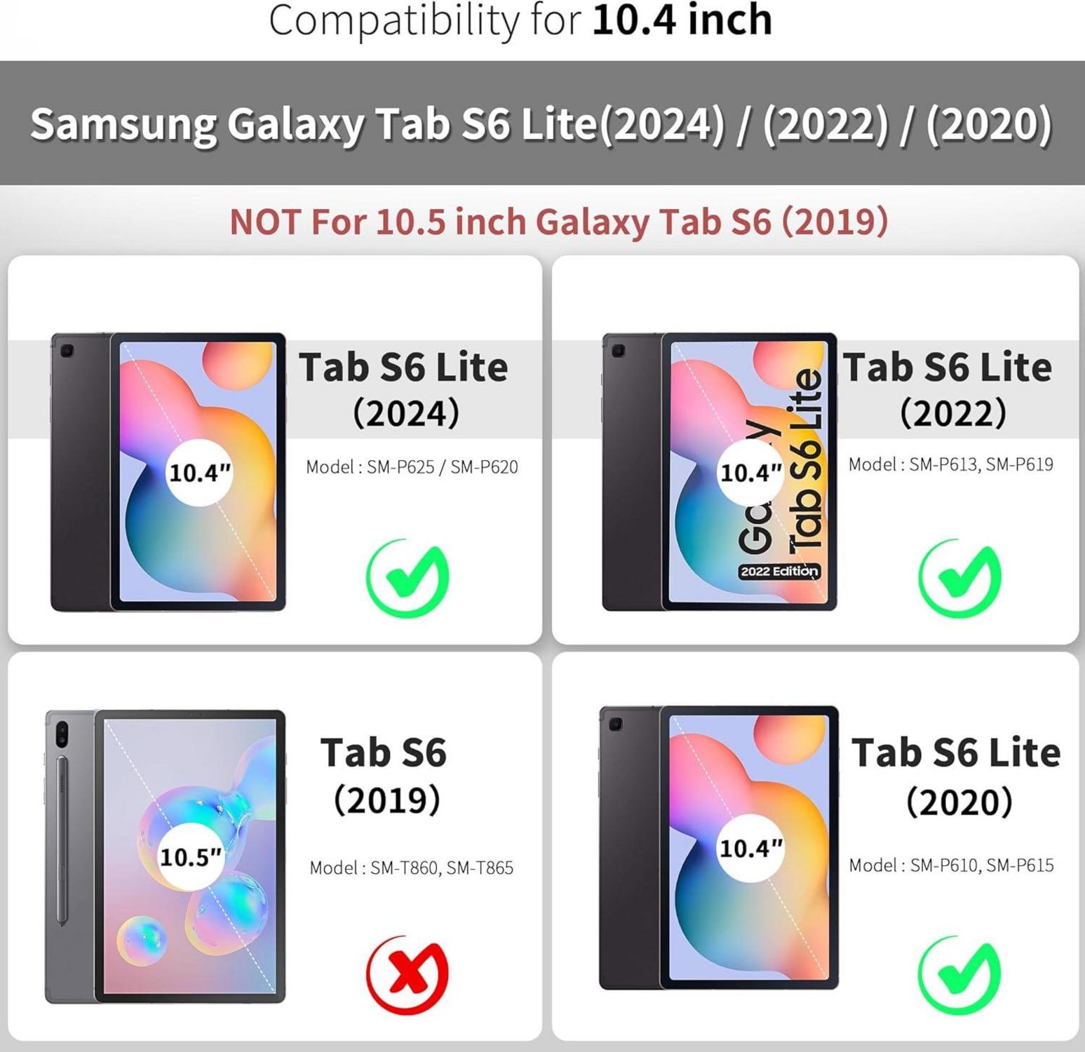 EasyAcc Samsung Galaxy Tab S6 Lite Hülle 10.4 Zoll mit