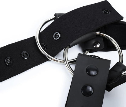 Herren Leder Body Harness mit Reißverschluss BDSM Erotik Dessous