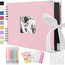 DIY Fotoalbum Rosa 30x21cm mit Zubehör