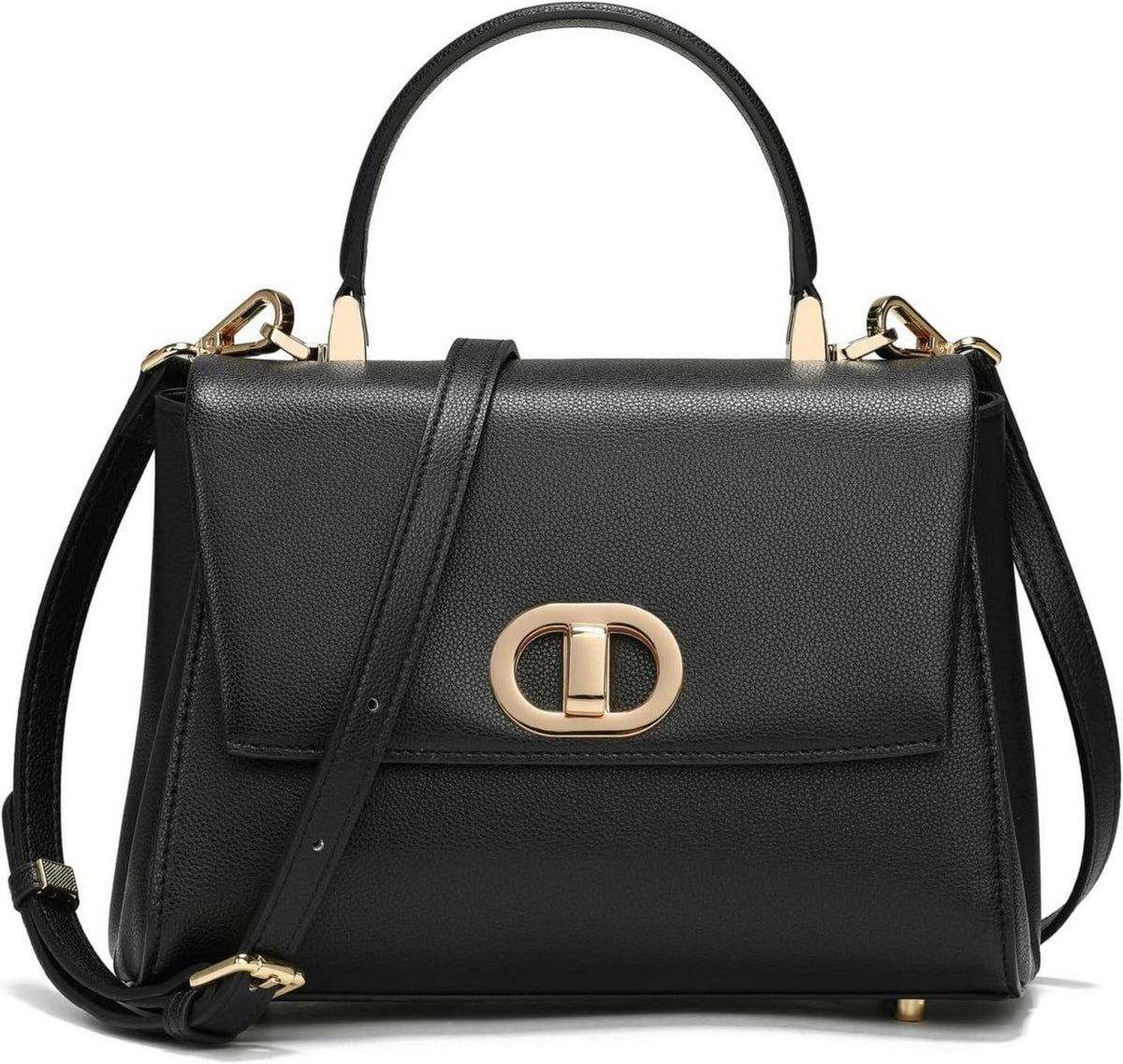 Handtasche Damen Leder Umhängetasche Crossbody Schwarz