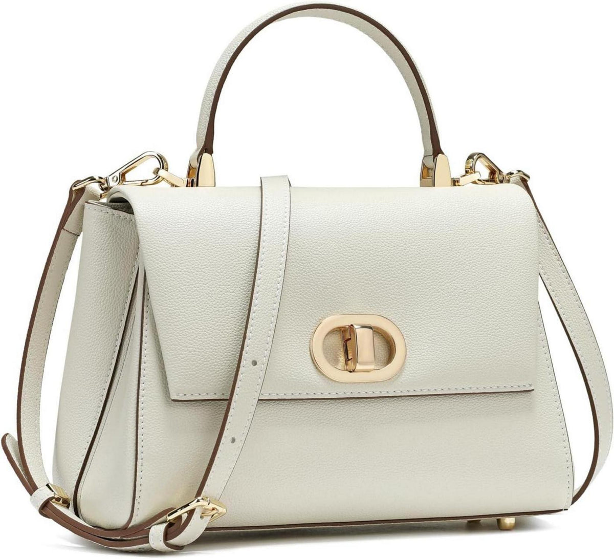 Elegante Damen Handtasche aus Leder mit abnehmbarem Schultergurt