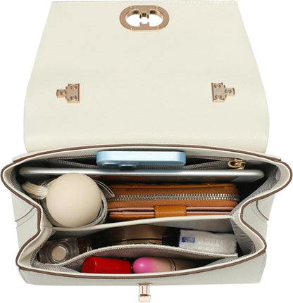 Handtasche Damen Leder Umhängetasche abnehmbarer Schultergurt Luxus