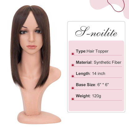 Haartopper Damen Auburn Braun, Clip-In Haarverlängerung 35cm