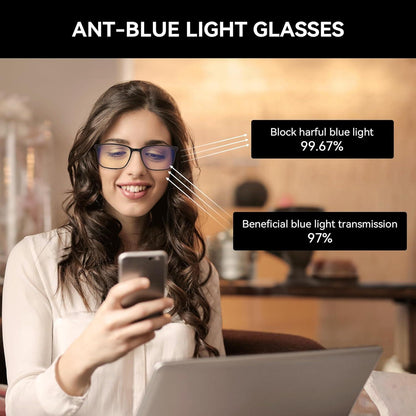 Blaulichtfilter Lesebrille Herren Eckig mit Stärke & UV-Schutz