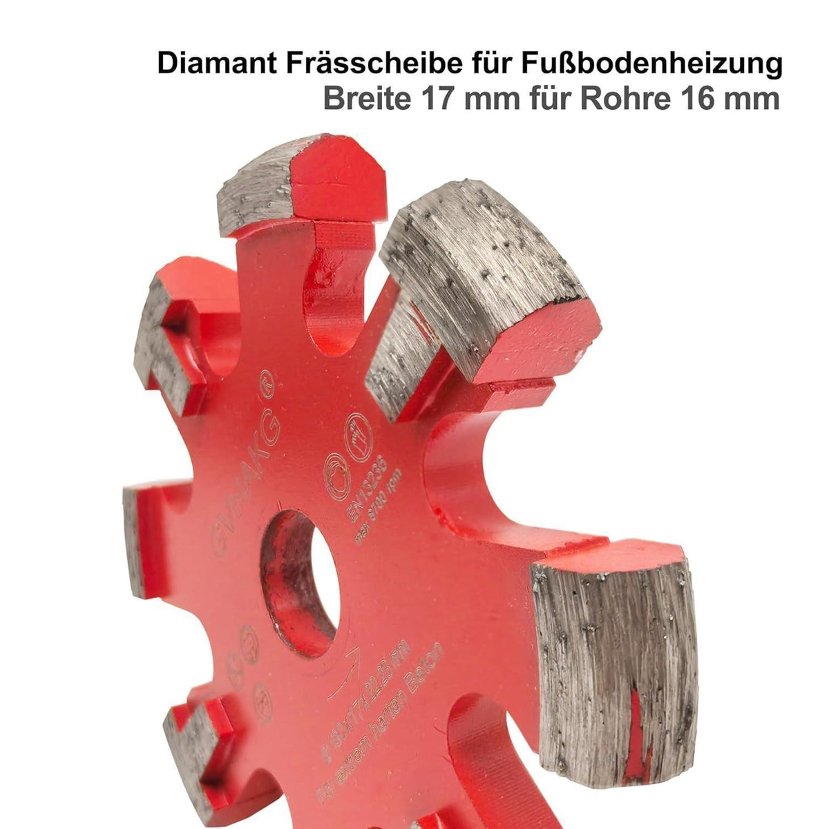 Diamant Frässcheibe 130mm für Fußbodenheizung in Beton & Estrich