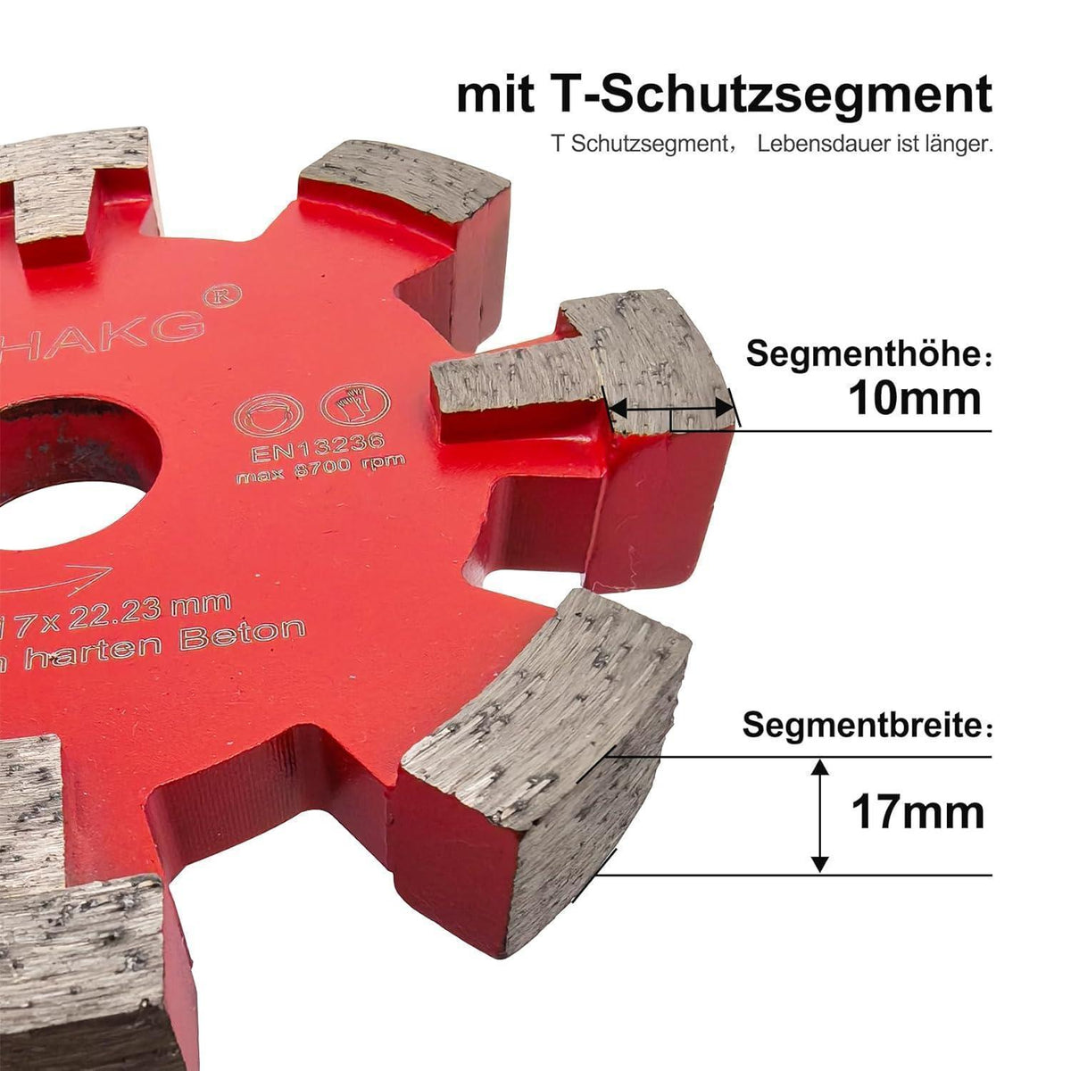 Diamant Frässcheibe 130mm für Fußbodenheizung, 17mm Nutbreite