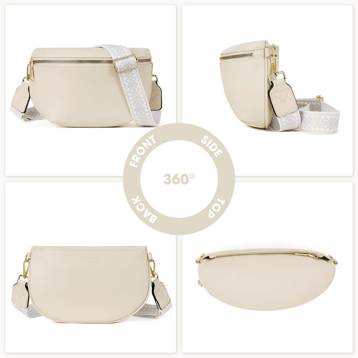 Kleine Damen Umhängetasche RFID Vegan Leder Crossbody Brusttasche