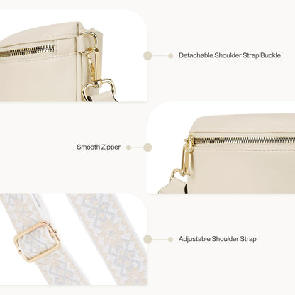 Elegante Kleine Damen Umhängetasche RFID Blockierung Vegan Leder