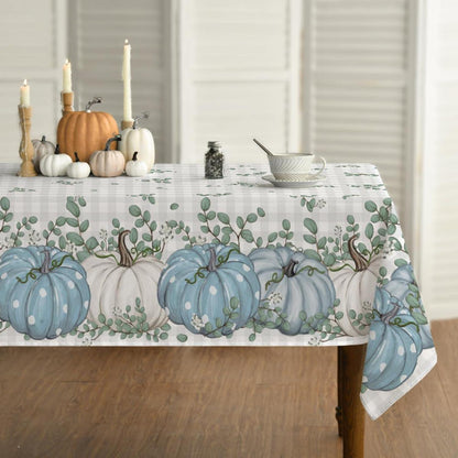 Büffelkarierte Blaue Herbst Tischdecke 140x220 cm für Küche & Party