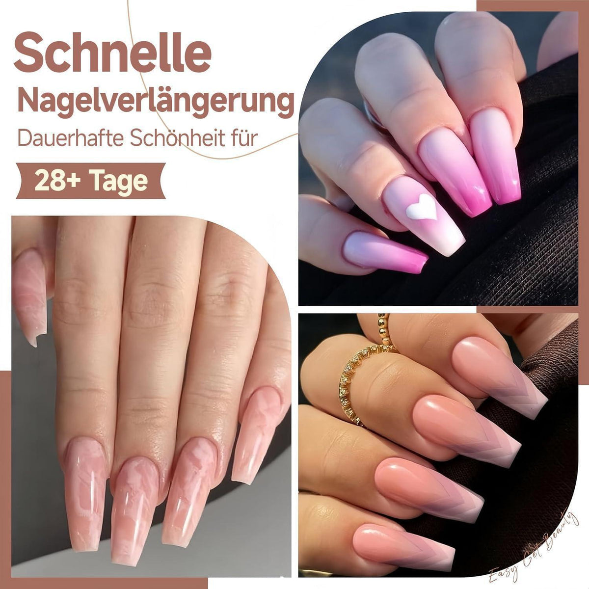 Ballerina Nageltips 216 Stück – Gel Nägel Verlängerung Set