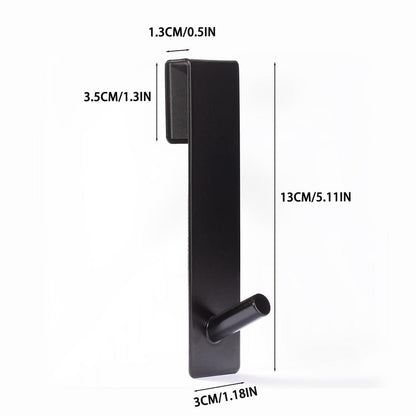 Duschhaken Glaswand Schwarz Matt, 3er Set, ohne Bohren