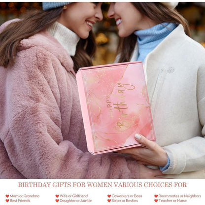 Geschenkset für Frauen, Geburtstag, Rose Gold, Entspannung, 9 Teile