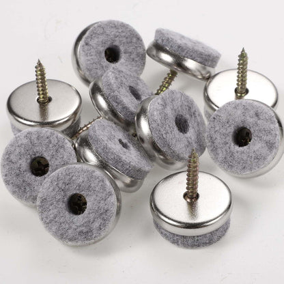 40x Filzgleiter zum Schrauben 28mm Grau Bodenschutz Möbel