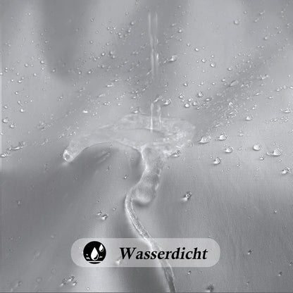 Duschvorhang Überlänge 200x240 Grau Polyester Wasserdicht Antischimmel Trocknet Schnell 14 Ringe