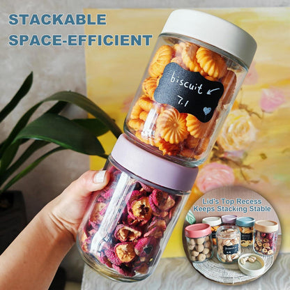 6er Pack 500ml Einmachgläser mit Schraubdeckel Luftdicht Glasbehälter