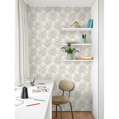 Selbstklebende Geometrische Tapete Gold Türkis 44CM×10M