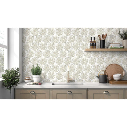 Selbstklebende Geometrische Tapete Gold Türkis 44CM×10M