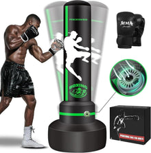 Boxsack 180cm freistehend inkl. Handschuhen & Luftpumpe Kickboxen