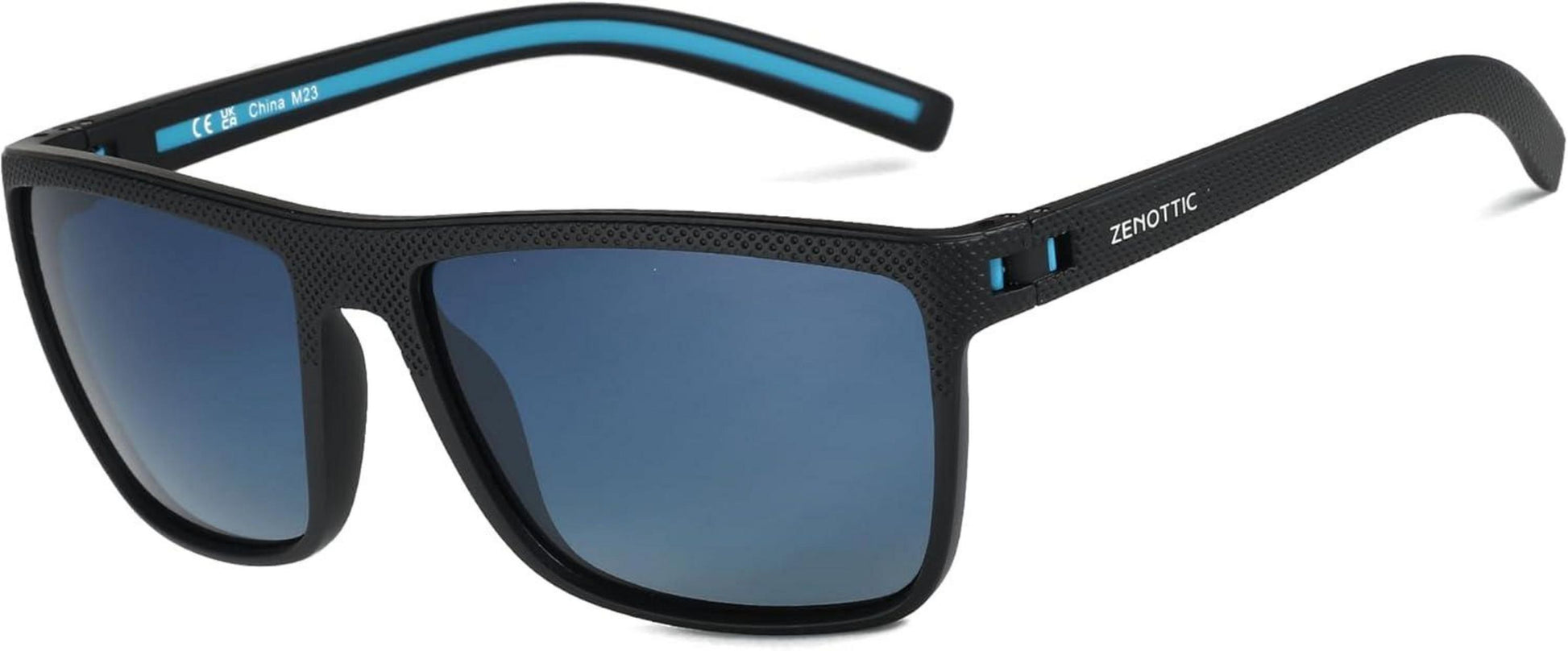 Polarisierte TR90 Quadrat Sonnenbrille Herren UV400 Schutz Blau
