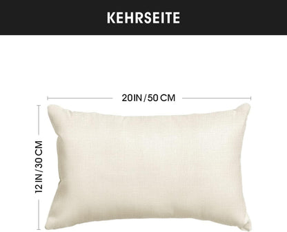 Herbst Kürbis Blätter Deko Kissenbezüge 4er Set 30x50 cm Blau