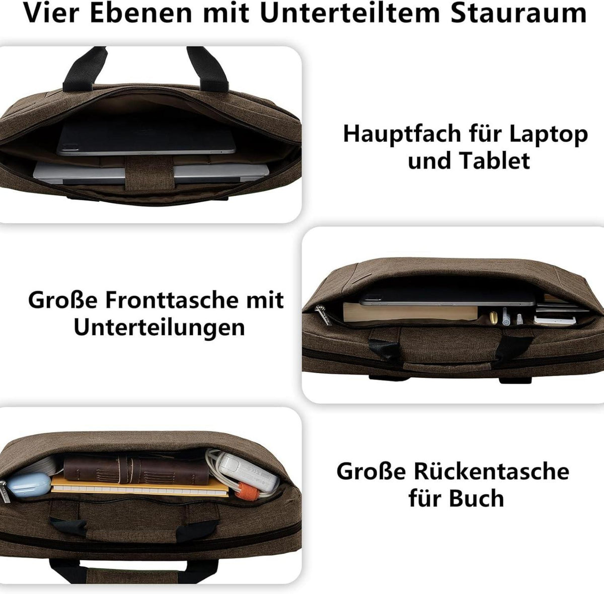 Voova Große Laptoptasche 17-17,4 Zoll Wasserdicht