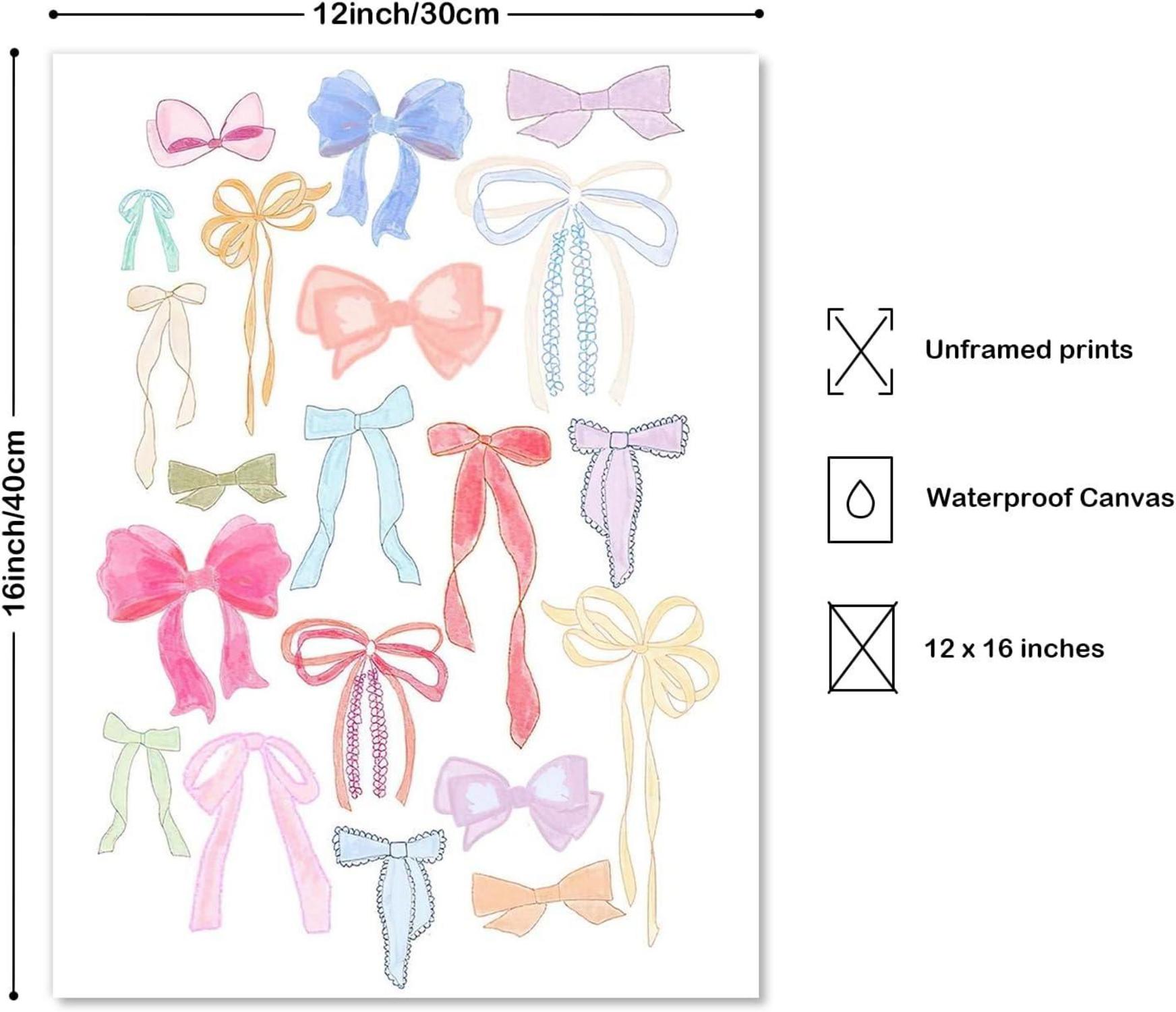 Rosa Fliege Leinwandbilder 30x40cm Girly Schlafzimmer Deko Fade Resistent