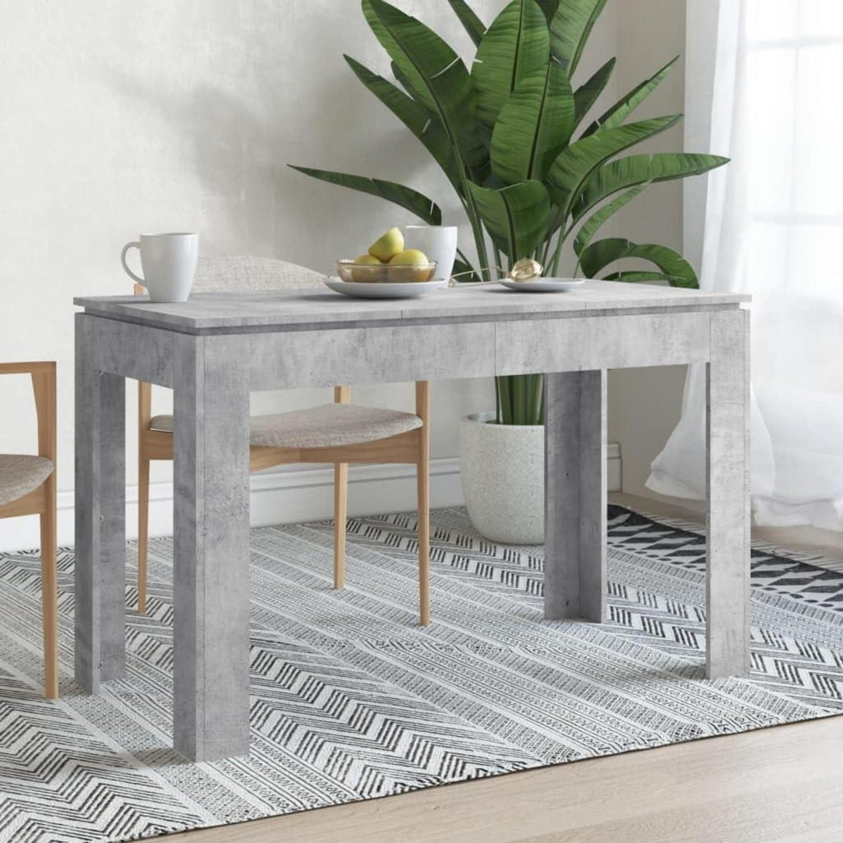 Minimalistischer Esstisch 120x60 cm – Betongrau