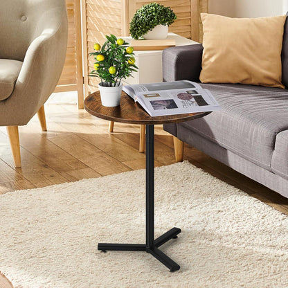 Runder Beistelltisch Schwarz Holz 48CM für Wohnzimmer