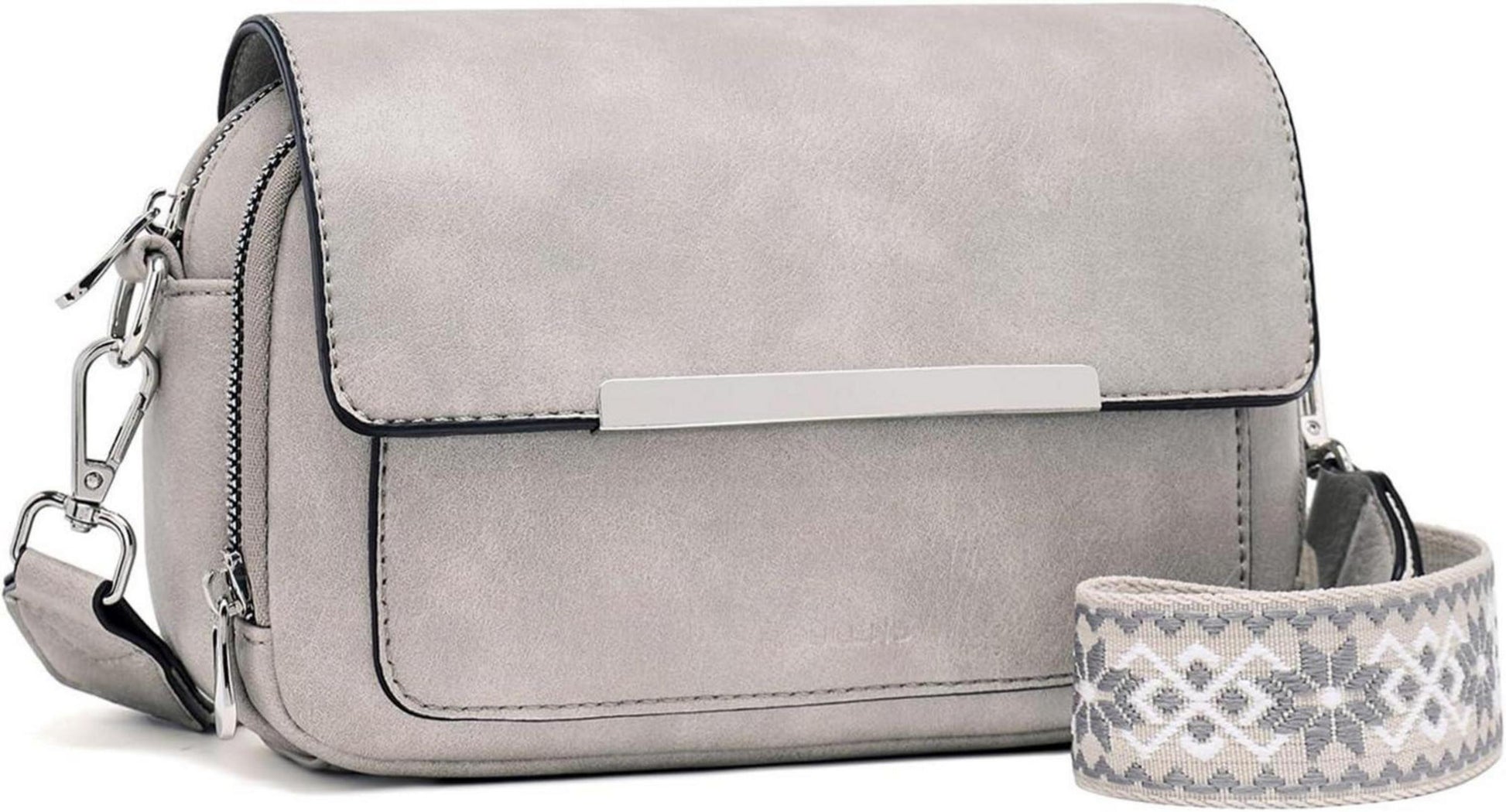 Damen Handy Umhängetasche Vegan Leder Crossbody Schultertasche