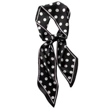 Langer Satin-Schal mit Polka-Dot-Muster und Bundfunktion