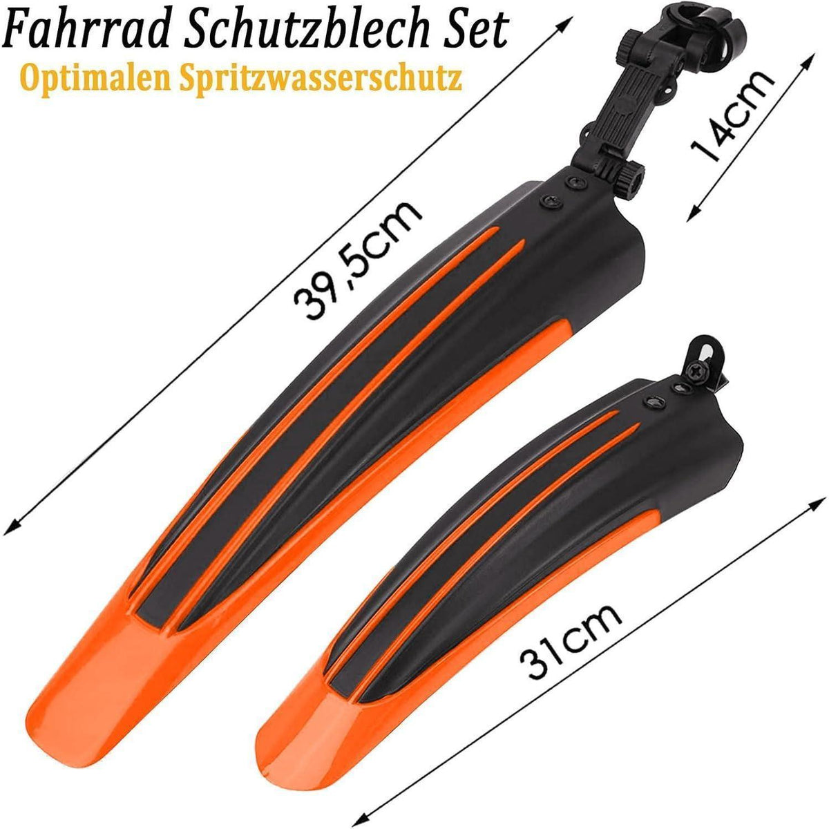 Fahrrad Schutzblech Set MTB/Rennrad 20-26 Zoll, Orange