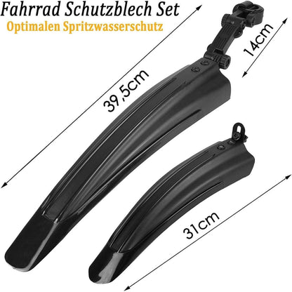 Fahrrad Schutzblech Set für MTB, Rennrad & Citybike 20-26 Zoll