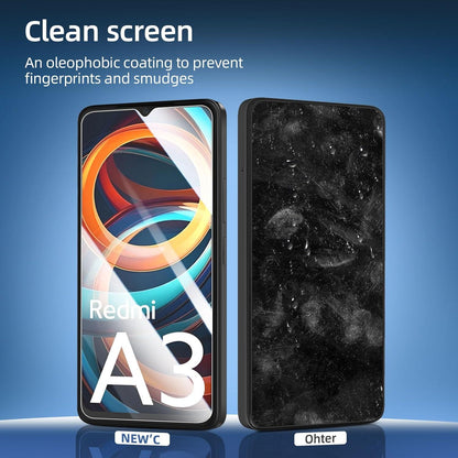 3er Pack Displayschutzfolie Xiaomi Redmi A3 Hartglas 0,33mm Ultra Transparent 9H