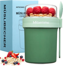 Müslibecher to Go Joghurtbecher Kinder Löffel Müsli Cup Cornflakes