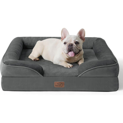 Orthopädisches Hundebett L 71x58cm Dunkelgrau