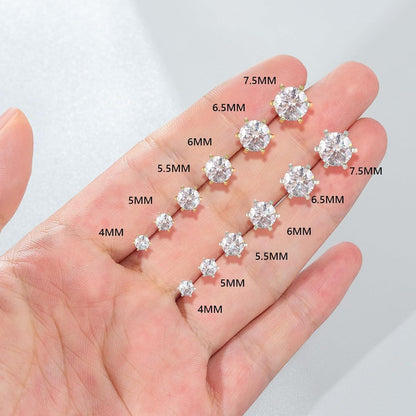 Moissanite Ohrringe 925 Silber Damen 0,6-3ct VVS1 Diamant 14K Gold Geschenk