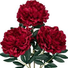 3er Set 74CM Künstliche Pfingstrosen Stiel Rosen Vintage Bouquet